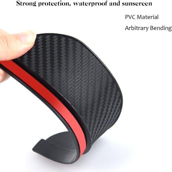 Car Mirror Rain Visor Eyebrow Guards Universal Fit Side Mirror Covers 2 Pack - Picture 5 of 6